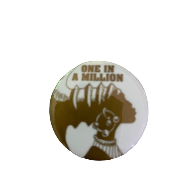 Vintage 1990s Pinback Button One in a Million Woman March 1.5" Diameter - Picture 1 of 14